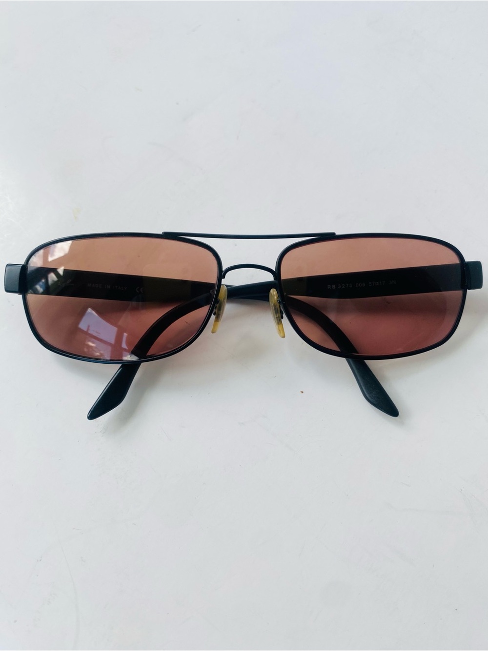 90s Ray-Ban Black Frame (MadeInItaly) with Brown Weak Prescription Lenses